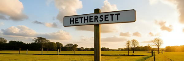 Hethersett Norfolk Village signpost 